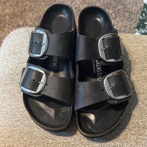 Birkenstock Black Big Buckle Sandals